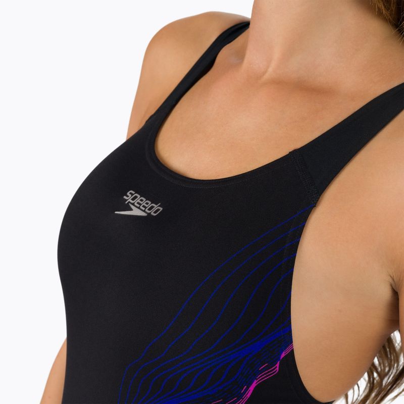 Speedo Placement Recordbreaker női egyrészes fürdőruha fekete 68-09015G634 12