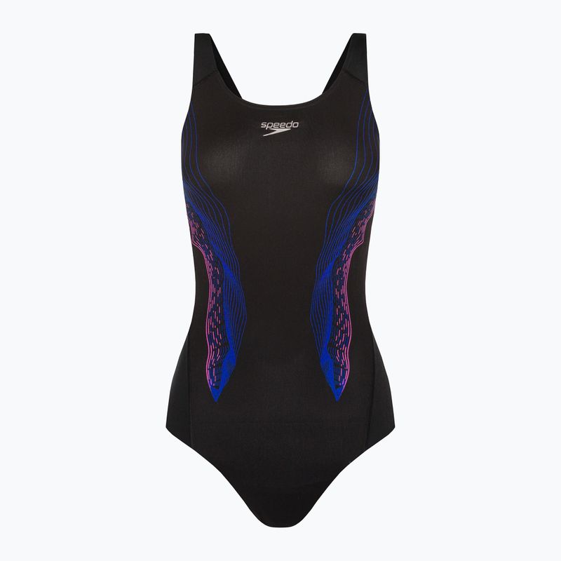 Speedo Placement Recordbreaker női egyrészes fürdőruha fekete 68-09015G634