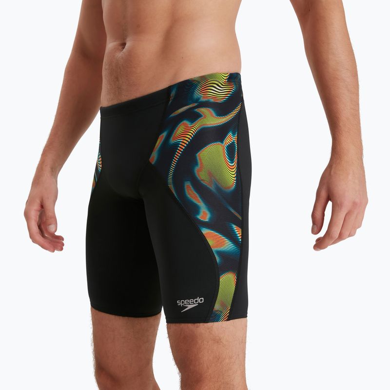 Férfi Speedo Allover Digital V-Cut Jammer fürdőruha fekete 68-10851G633 2