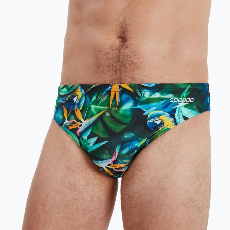 Speedo Escape férfi fürdőnadrág 5cm Brief zöld 68-13452G676 2