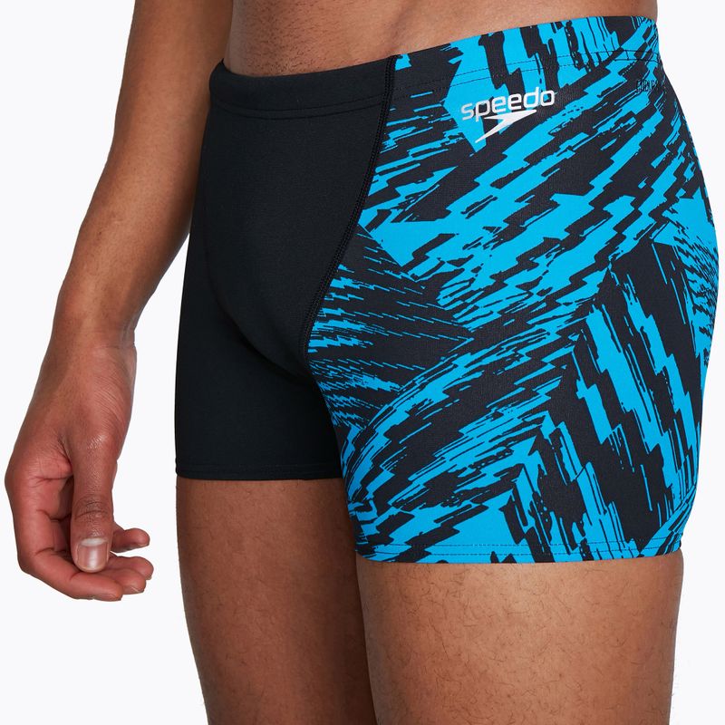 Férfi Speedo Allover V-Cut Aquushort úszó boxeralsó D812 fekete 68-09734D812 4