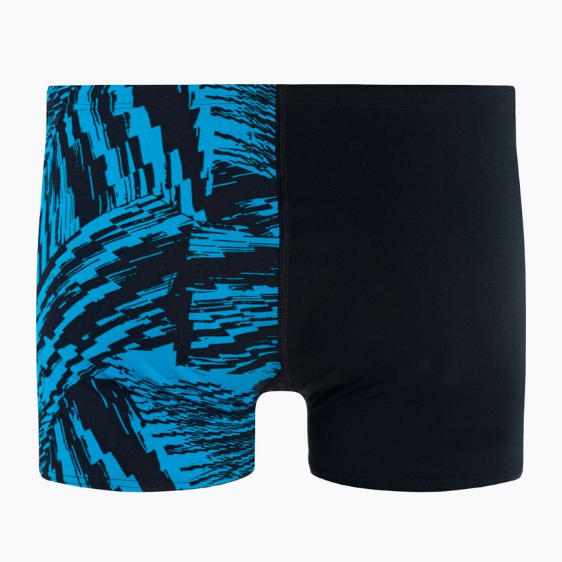Férfi Speedo Allover V-Cut Aquushort úszó boxeralsó D812 fekete 68-09734D812 2