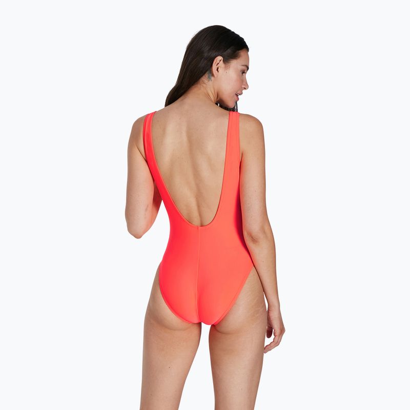 Női Speedo Logo Deep U-Back egyrészes fürdőruha piros 68-12369 7