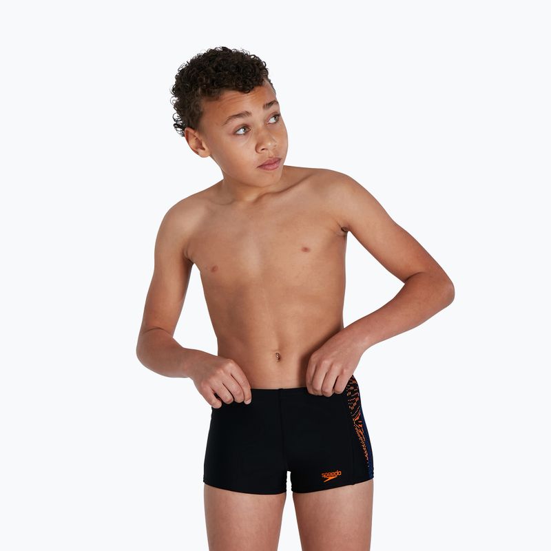 Speedo Plastisol Placement Aquashort gyermek fürdőnadrág fekete 68-09530 5