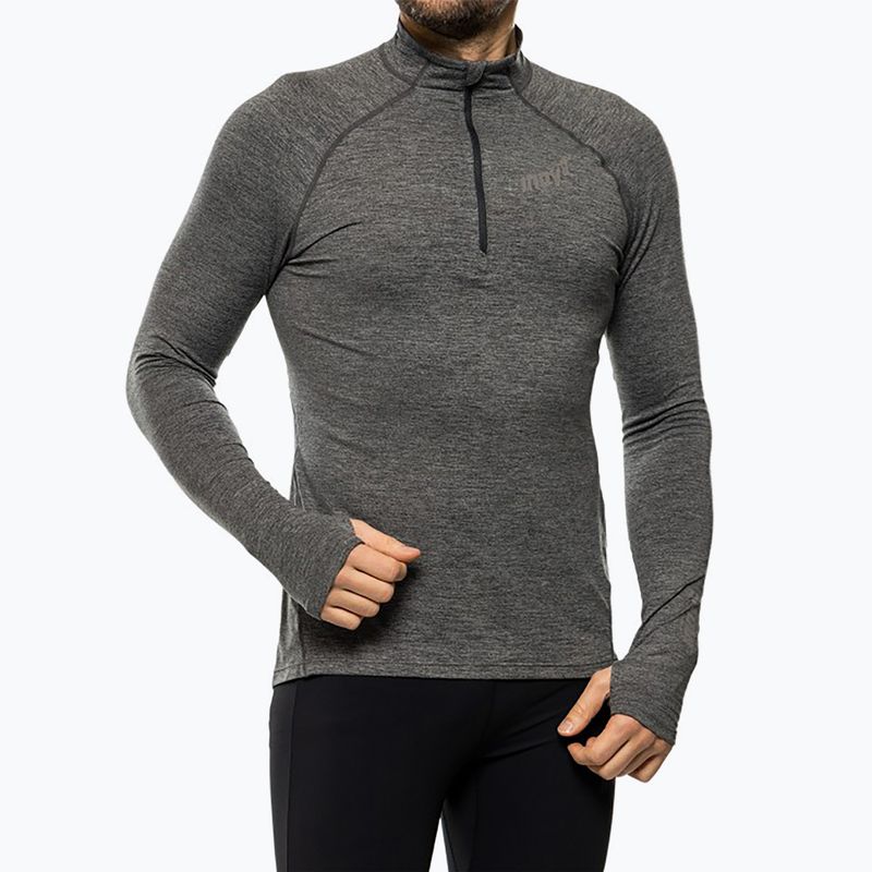 Férfi Inov-8 Train Elite Mid Half Zip futó melegítőfelső sötétszürke