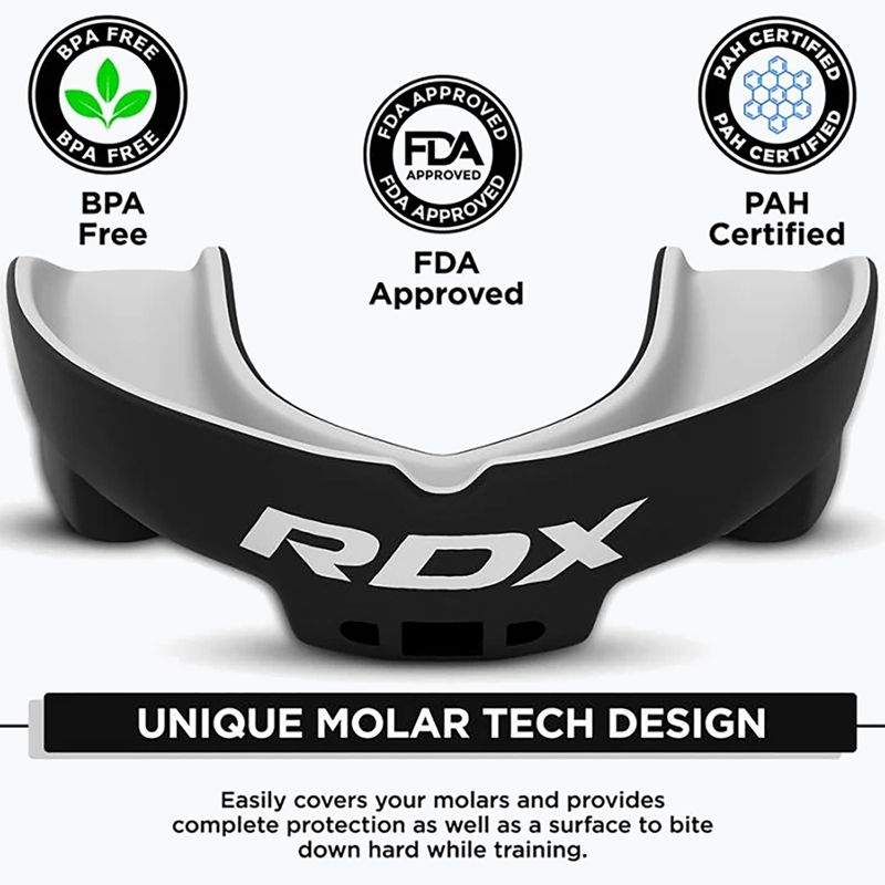 Gyerek állvédő RDX Mouth Junior black/white 3