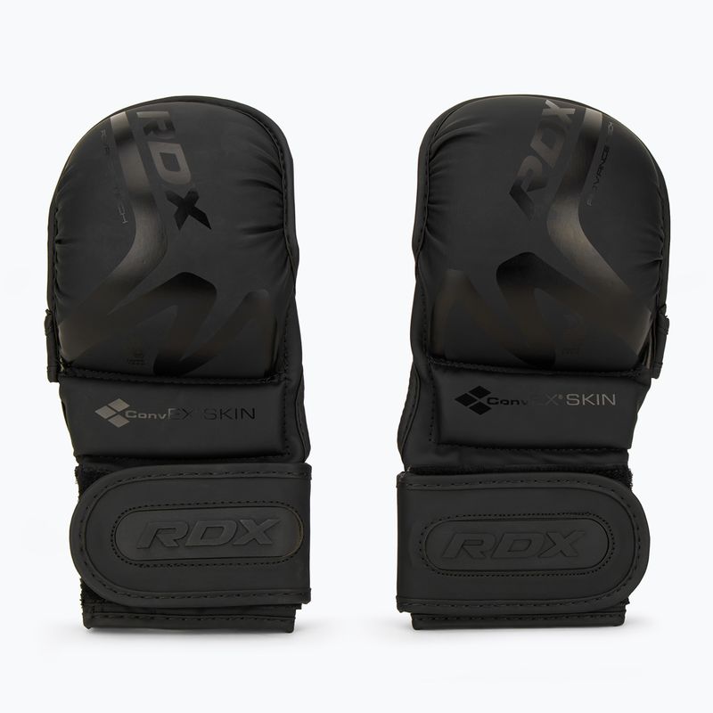 RDX T15 Noir Hybrid matt fekete grappling kesztyű 2