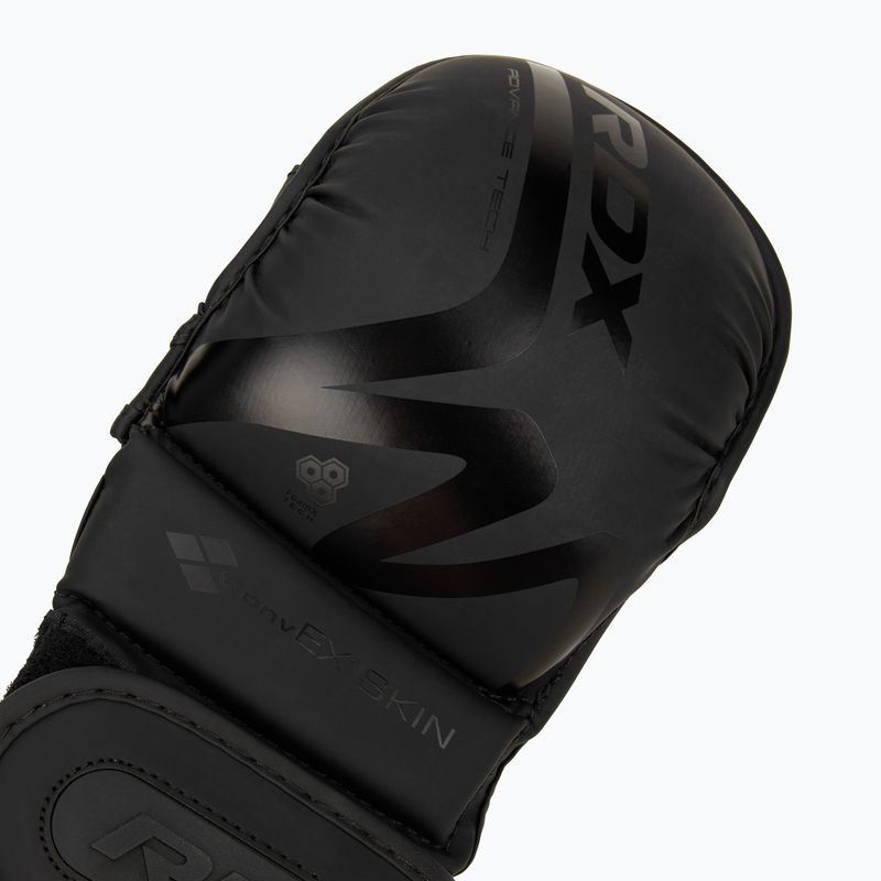 RDX T15 Noir Hybrid matt fekete grappling kesztyű 6