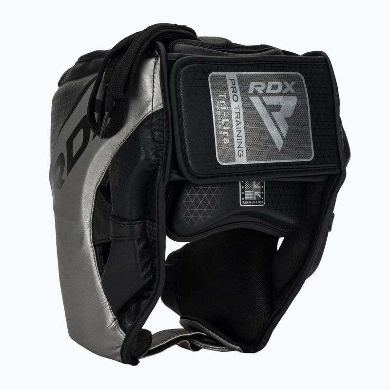 Box fejvédő RDX L1 Mark Pro Cheek Boxing Training Head Guard silver 3
