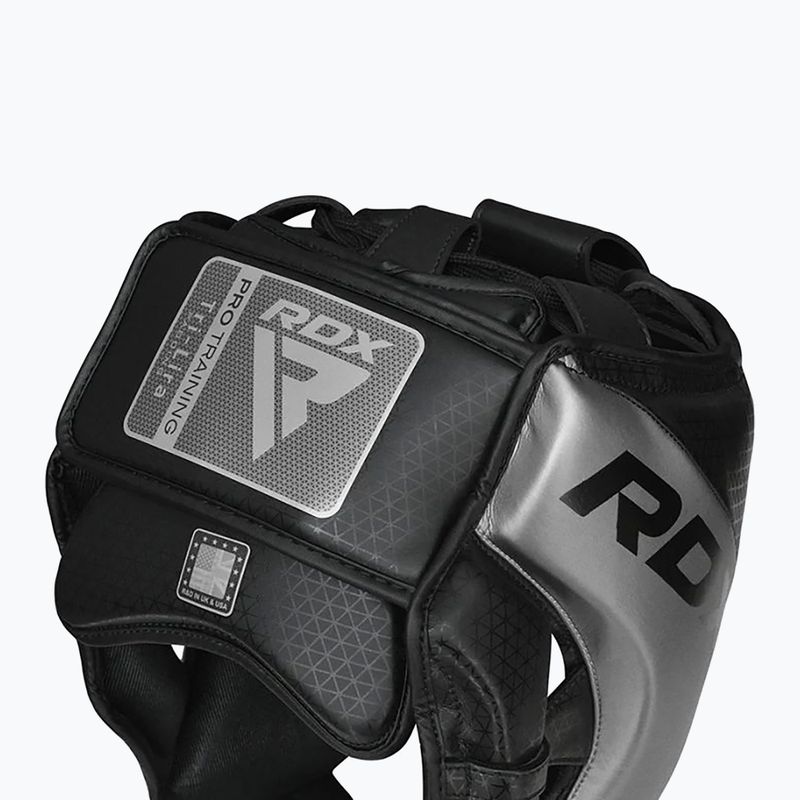 Box fejvédő RDX L1 Mark Pro Cheek Boxing Training Head Guard silver 3