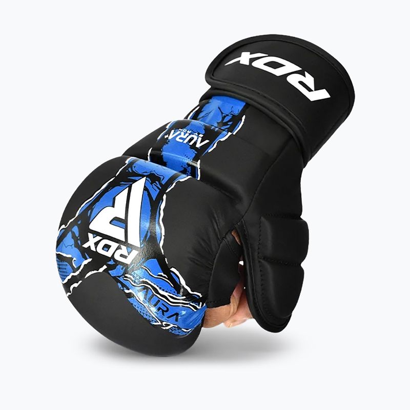 MMA kesztyűk RDX Grappling Shooter New Aura F17 black/blue 2