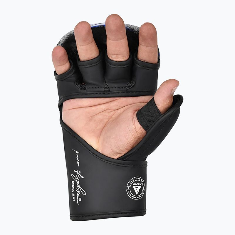 Grapplingkesztyűk RDX IMMAF Approved Shooted Grappling blue 4