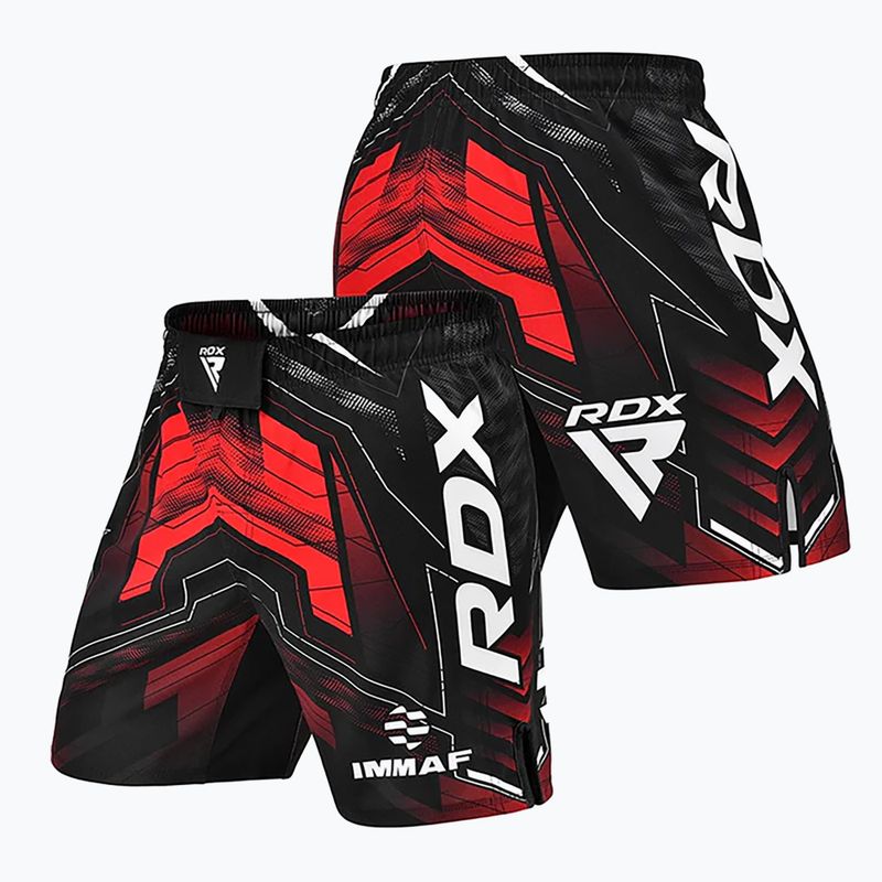 Férfi edző rövidnadrág RDX IMMAF Approved MMA Fight & Training red 5