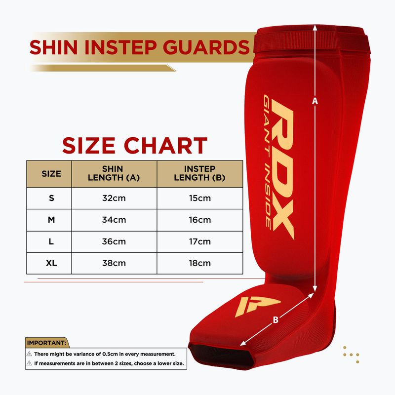 RDX Hosiery Shin Instep Foam sípcsont- és lábszárvédő piros/fehér 5