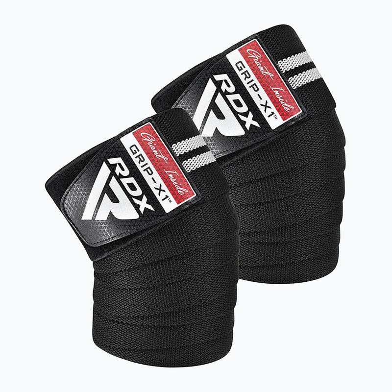 RDX KR11 Gym Knee Wrap fekete/fehér térdprotektorok