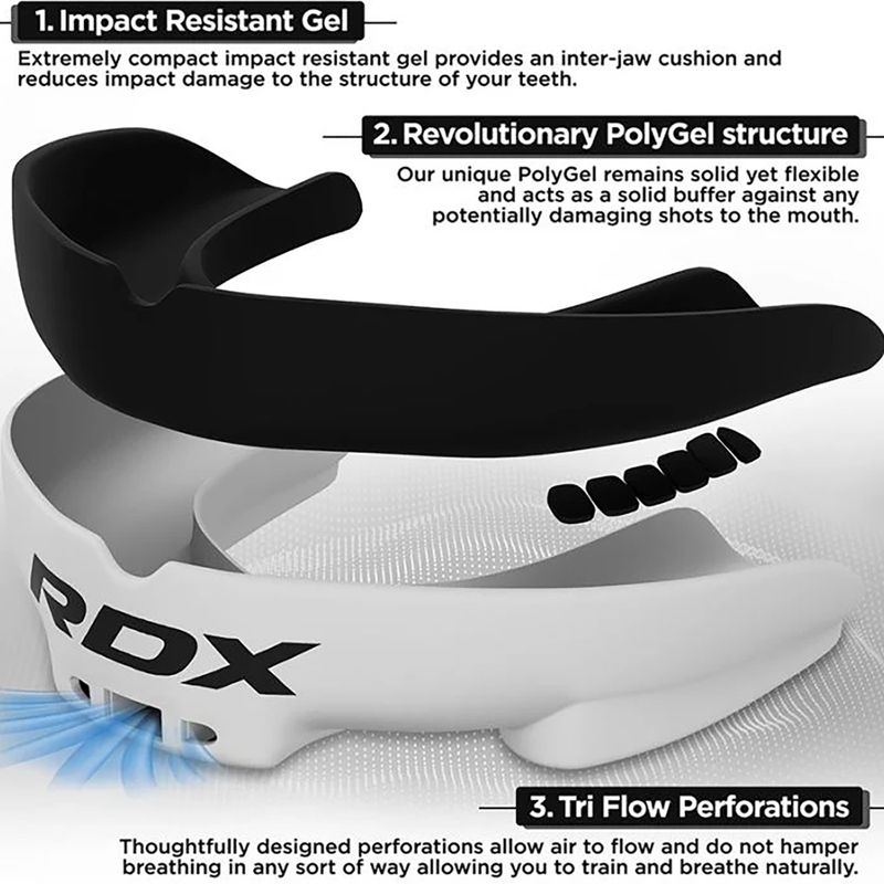 Gyerek állvédő RDX Mouth Junior white/black 2