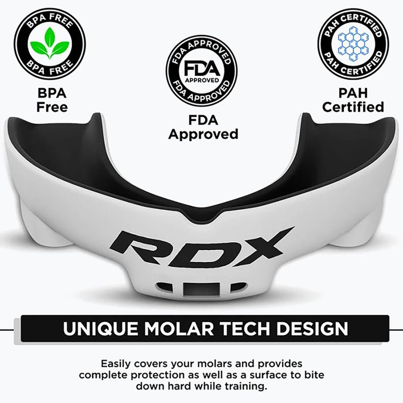 Gyerek állvédő RDX Mouth Junior white/black 3