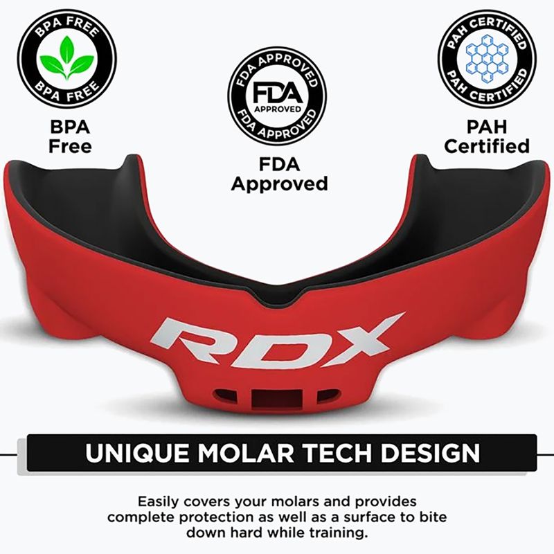 Gyerek állvédő RDX Mouth Junior red/black 3