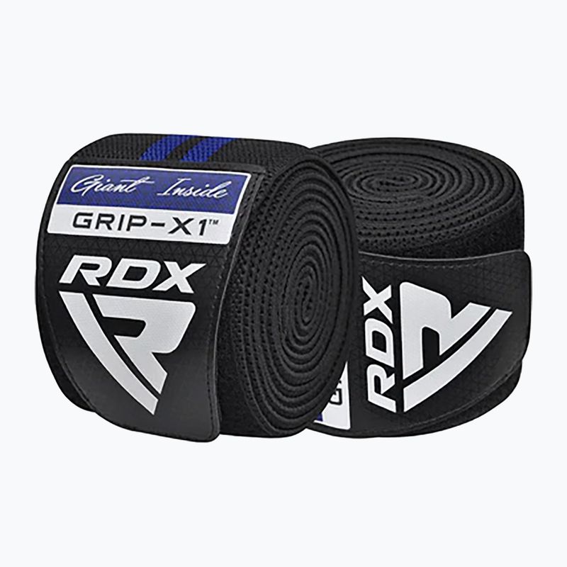 RDX KR11 Gym Knee Wrap fekete/kék térdvédők 2