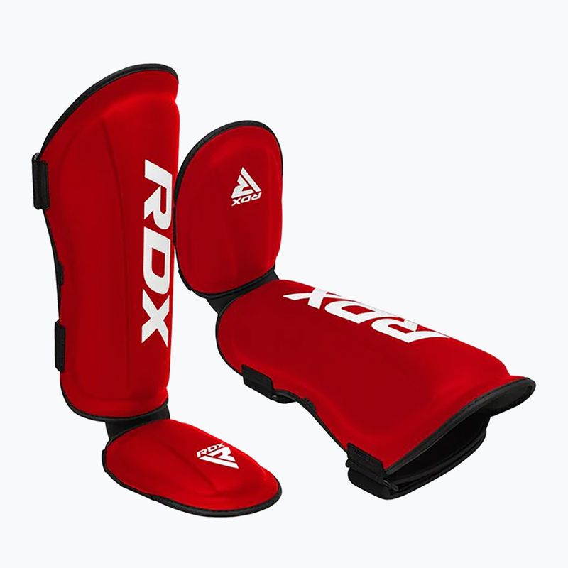 Sípcsont- és lábfejvédők RDX T1 Shin Instep Molded King red/white 3