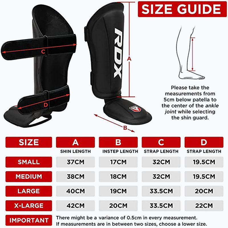 RDX T1 sípcsont- és lábfejvédő piros/fehér RDX T1 Shin Instep Guards sípcsont- és lábfejvédő piros/fehér 8