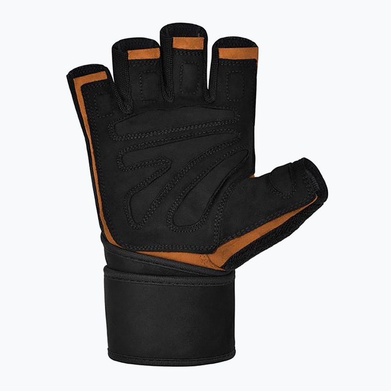 RDX L4 Open Finger Micro Plus Gym tan/fekete edző kesztyű 3