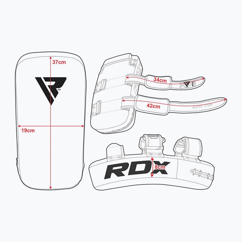 RDX T1 ívelt thai kick pad fekete APR-T1B treinng disc 9