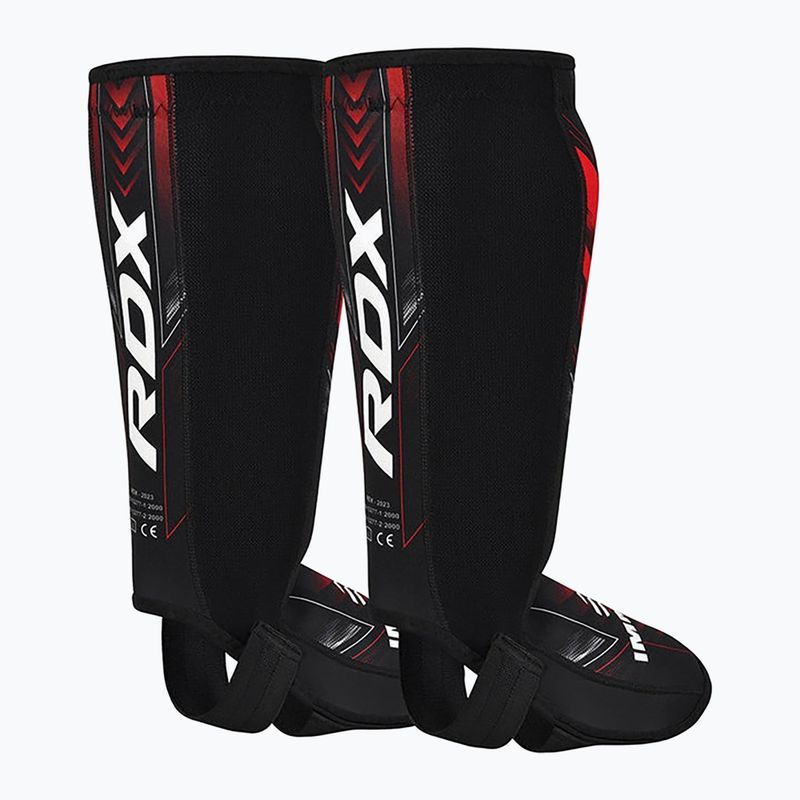 Sípcsont- és lábfejvédők RDX IMMAF Approved Neoprene Shin Instep red 2