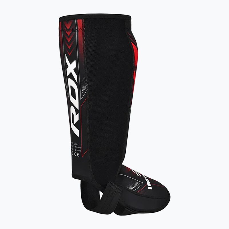 Sípcsont- és lábfejvédők RDX IMMAF Approved Neoprene Shin Instep red 4