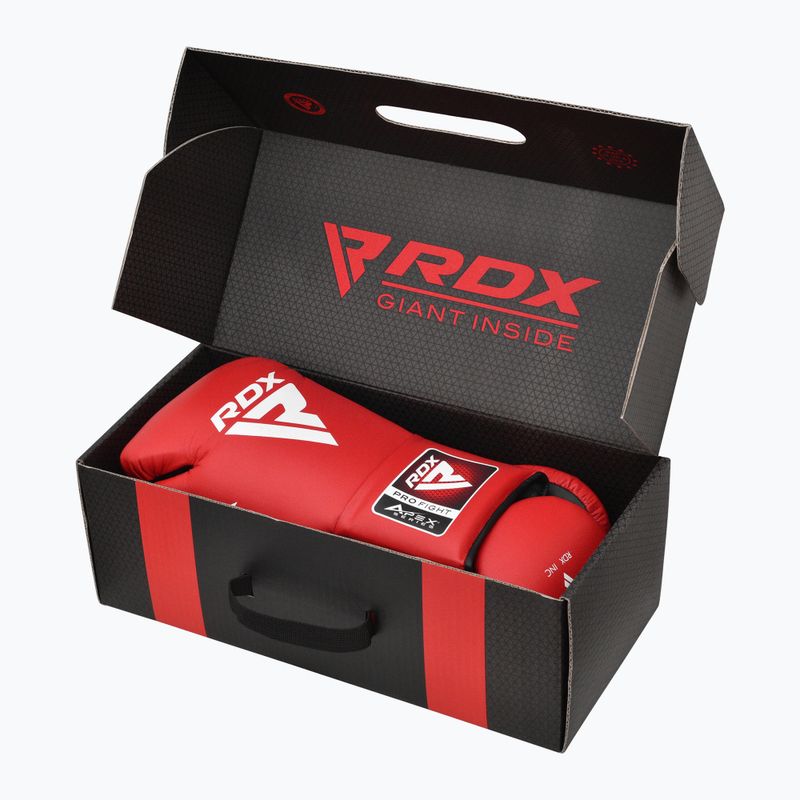 Boxkesztyű RDX Apex Competition Fight Lace Up Boxing red 7