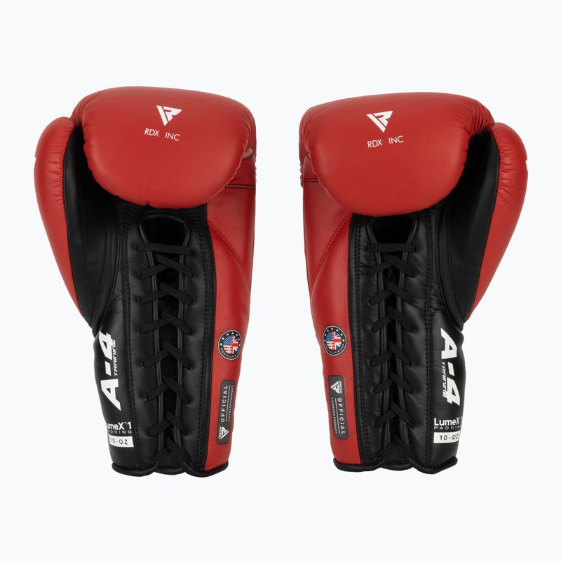 Boxkesztyű RDX Apex Lace Up Training Sparring Boxing red 3