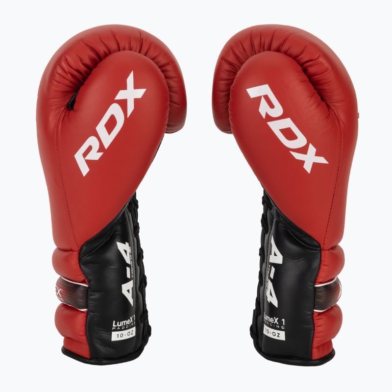 Boxkesztyű RDX Apex Lace Up Training Sparring Boxing red 4
