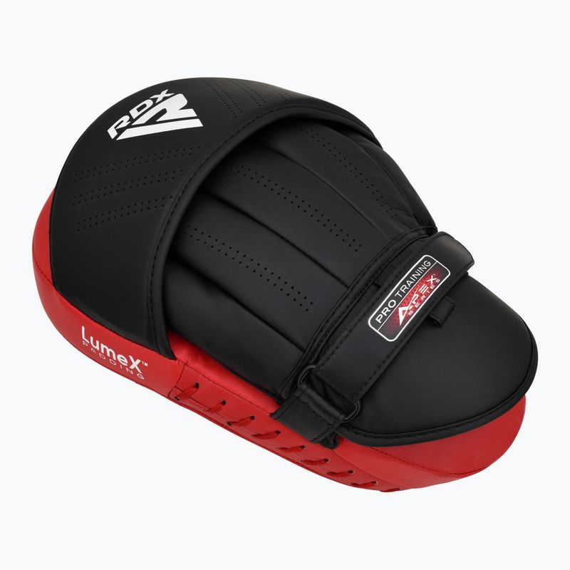 Pontkesztyű RDX Apex Curved Training Boxing Pads red 3