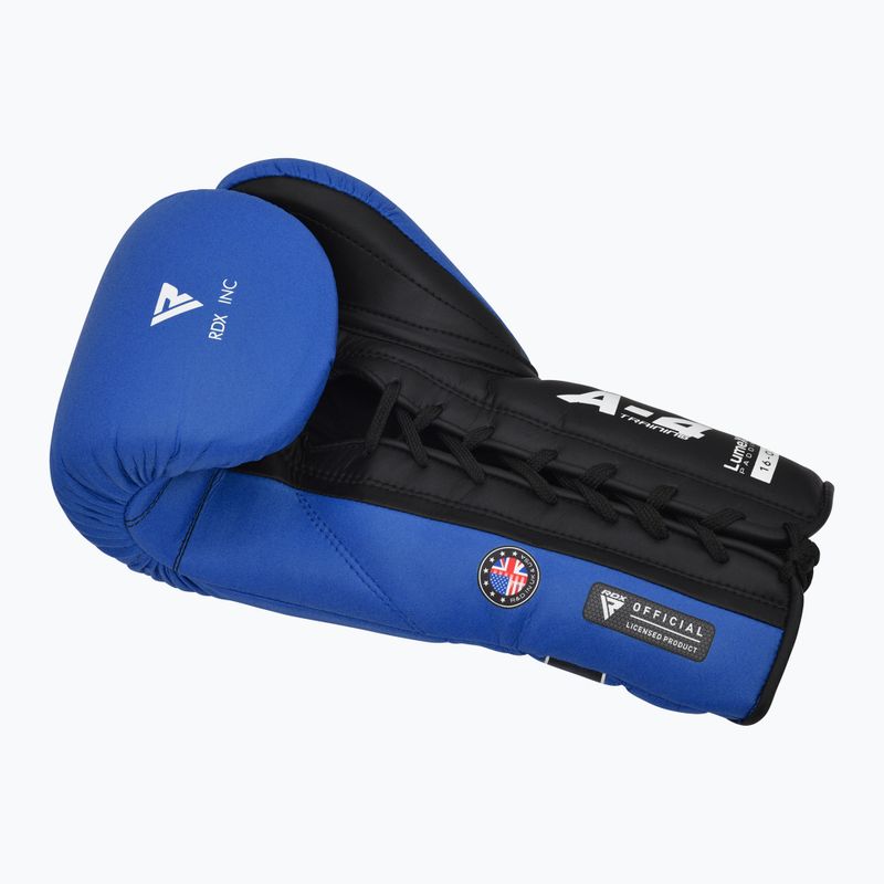 Boxkesztyű RDX Apex Lace Up Training Sparring Boxing blue 3