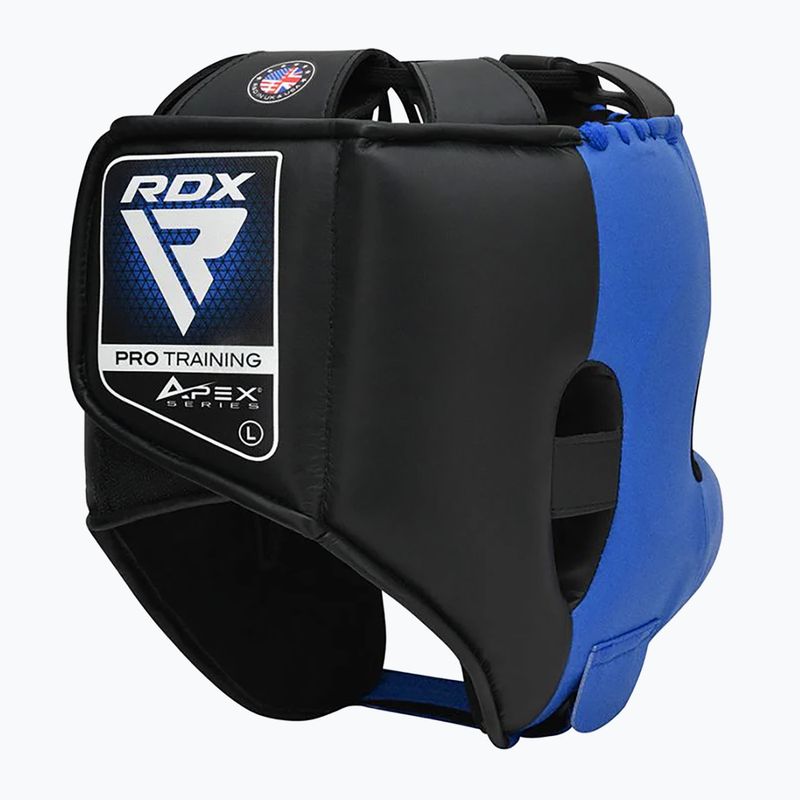 Box fejvédő RDX Apex Boxing Head Gear With Nose Protection Bar blue 3