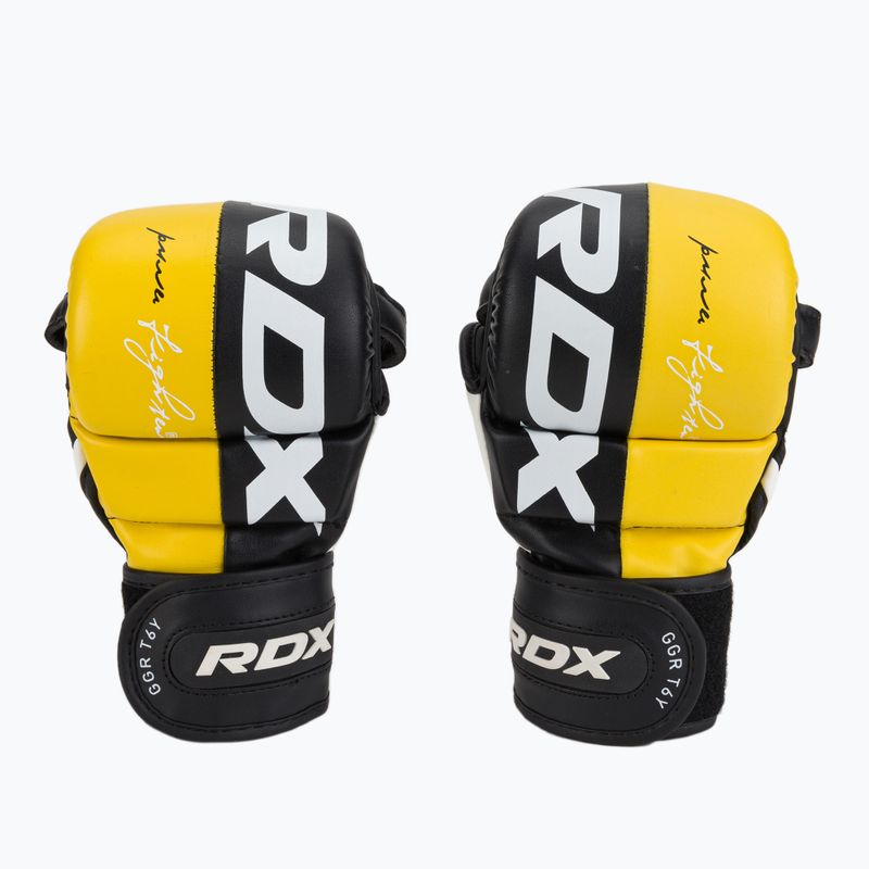 RDX T6 fekete/sárga grappling kesztyű GGR-T6Y