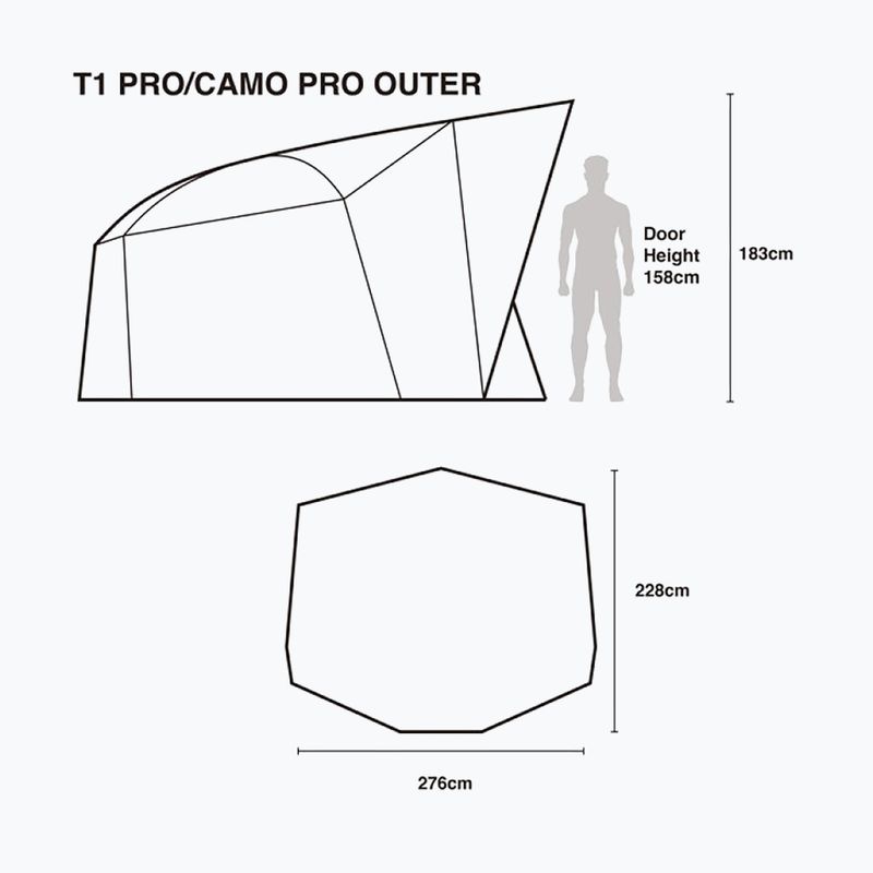 Nash Tackle Titan T1 Camo Pro horgász sátor 7