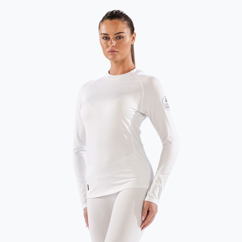 Női thermo hosszú ujjú felső Surfanic Cozy CarbonDri Limited Edition Crew Neck white