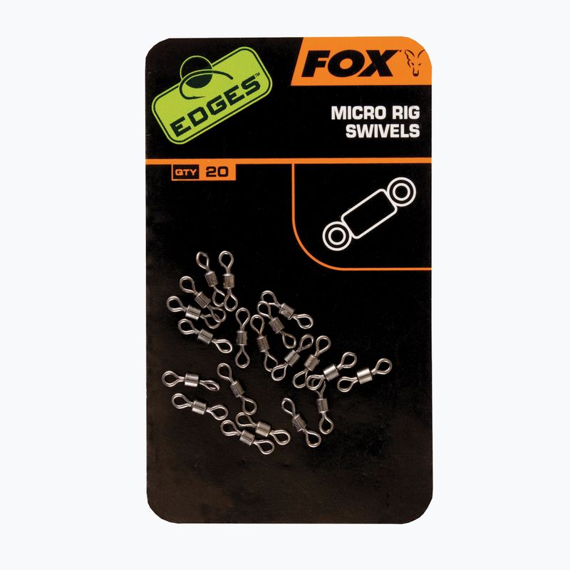 Fox Edges Micro Rig Swivels ponty Swivels fekete CAC538