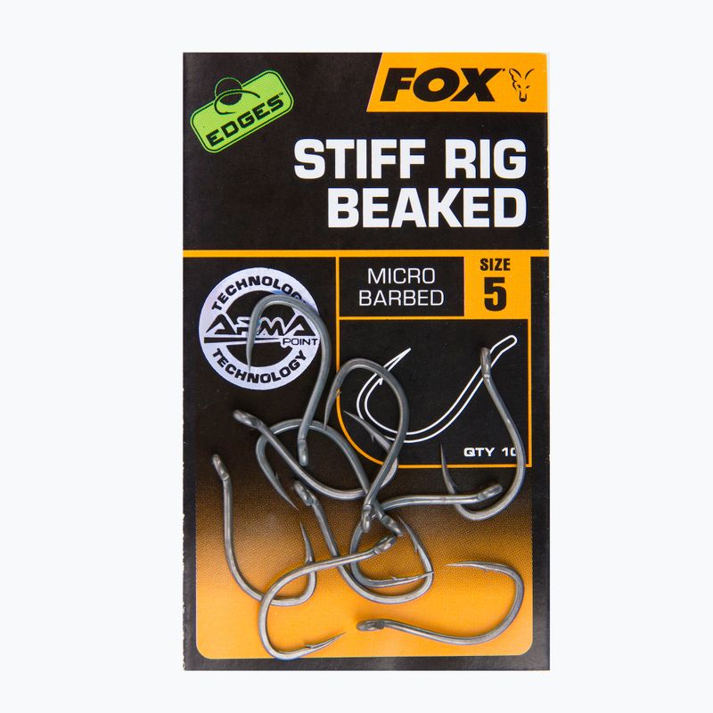 Fox Edges pontyhorgok Armapoint Stiff Rig Beaked szürke CHK169 2