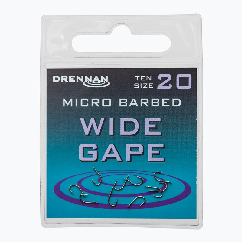 Drennan Wide Gape horgok ezüst HSWDGM020