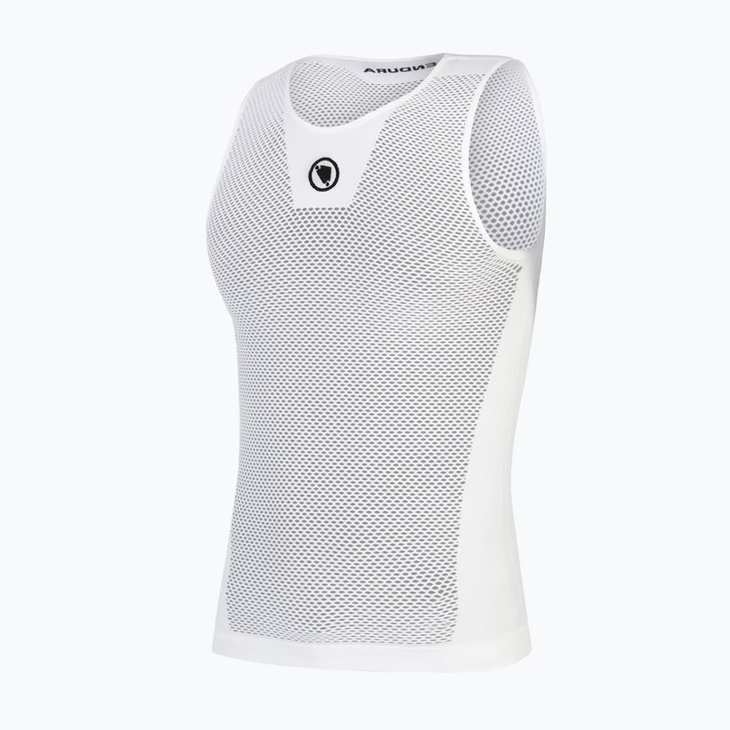 Férfi kerékpáros pulóver Endura Fishnet II Ujjatlan Baselayer fehér