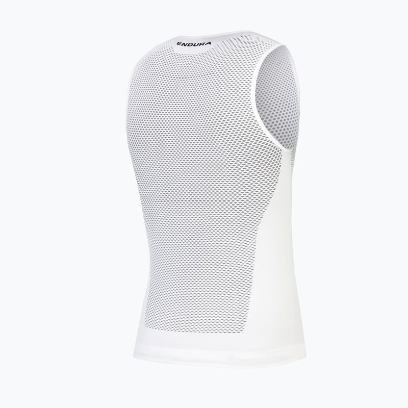 Férfi kerékpáros pulóver Endura Fishnet II Ujjatlan Baselayer fehér 2