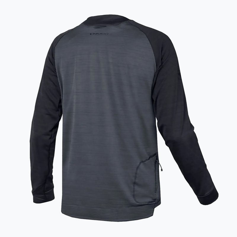 Férfi kerékpáros hosszú ujjú felső Endura Singletrack Fleece black 7