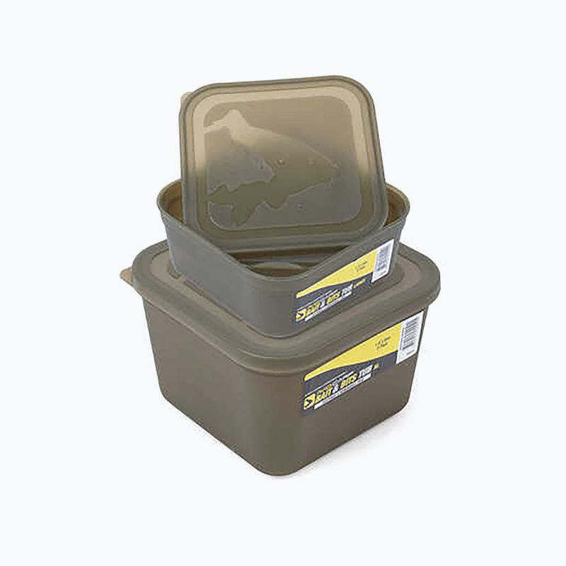 Avid Carp Bait Tub Deep Size Fedéllel és Divderrel zöld AVBT/01 3