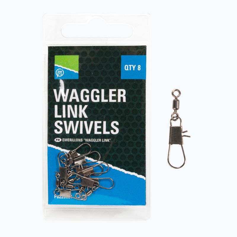 Preston Waggler Link Swivels methode biztonsági csapok fekete P0220021