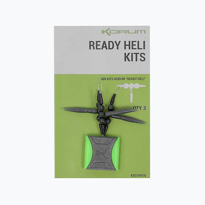 Korum Ready Heli 3 darabos horgászhelikopter készlet fekete K0310016