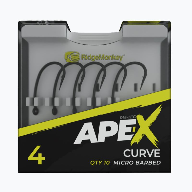 Ridge Monkey Ape-X Curve szöges horog szürke RMT285 2
