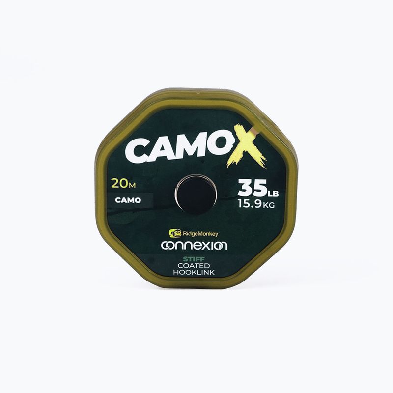 Ridge Monkey Connexion CamoX Stiff bevonatú hooklink barna RMT319 3