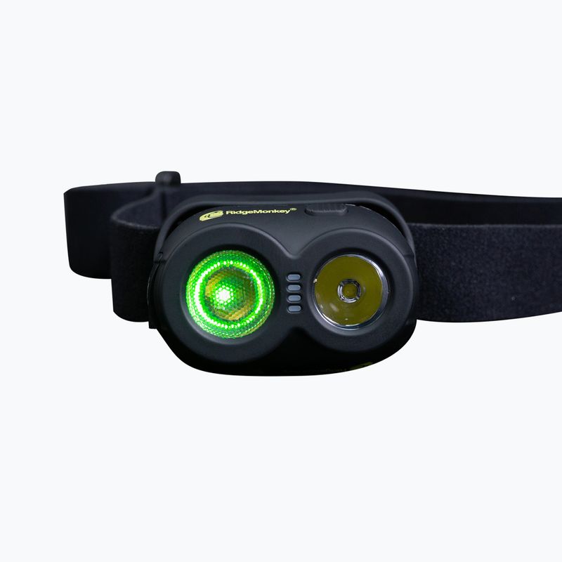 RidgeMonkey VRH150X USB újratölthető fejlámpa fekete RM HT150X fejlámpa